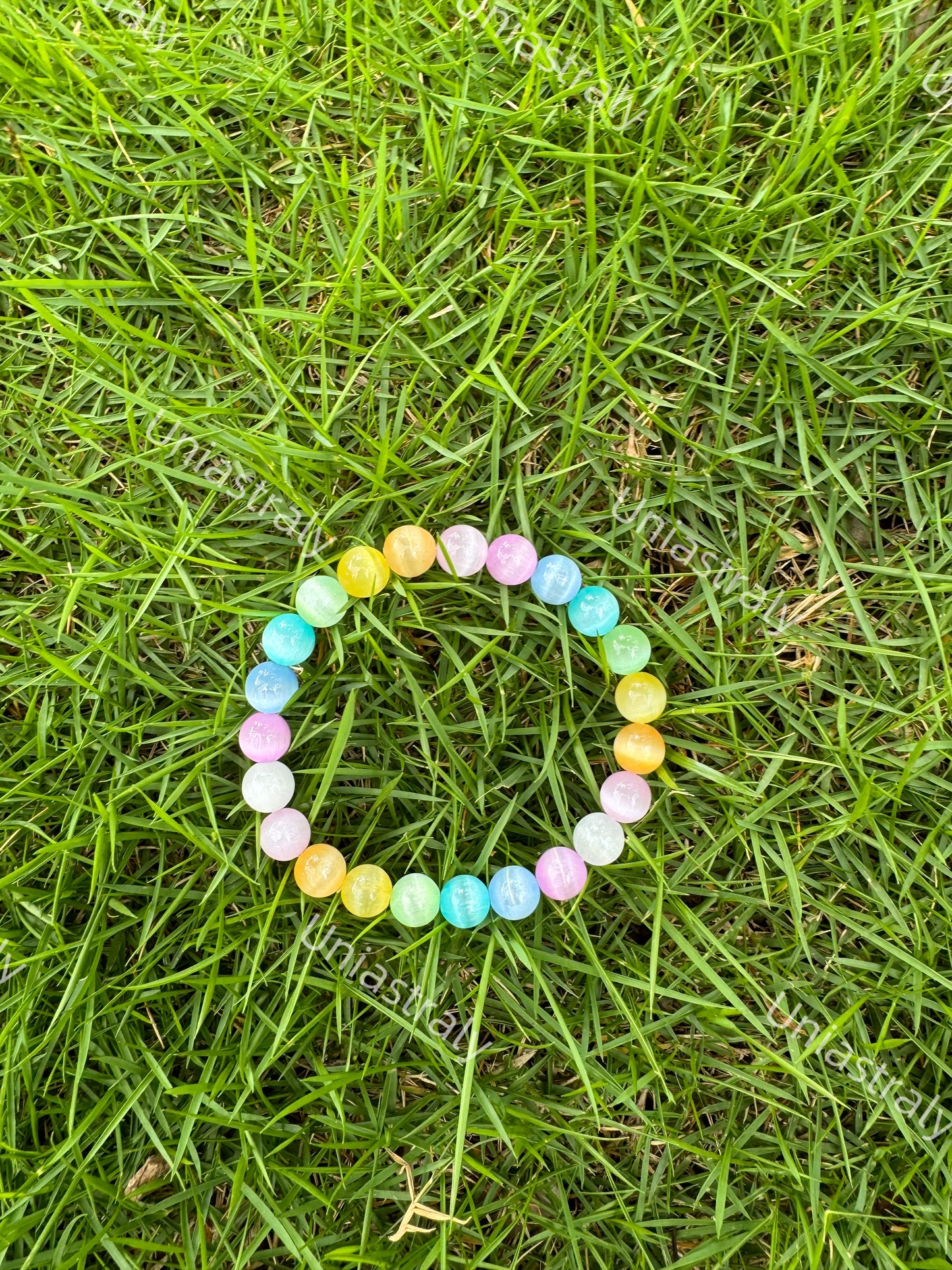 Rainbow Chakra Aligner Cat's Eye Bracelet`