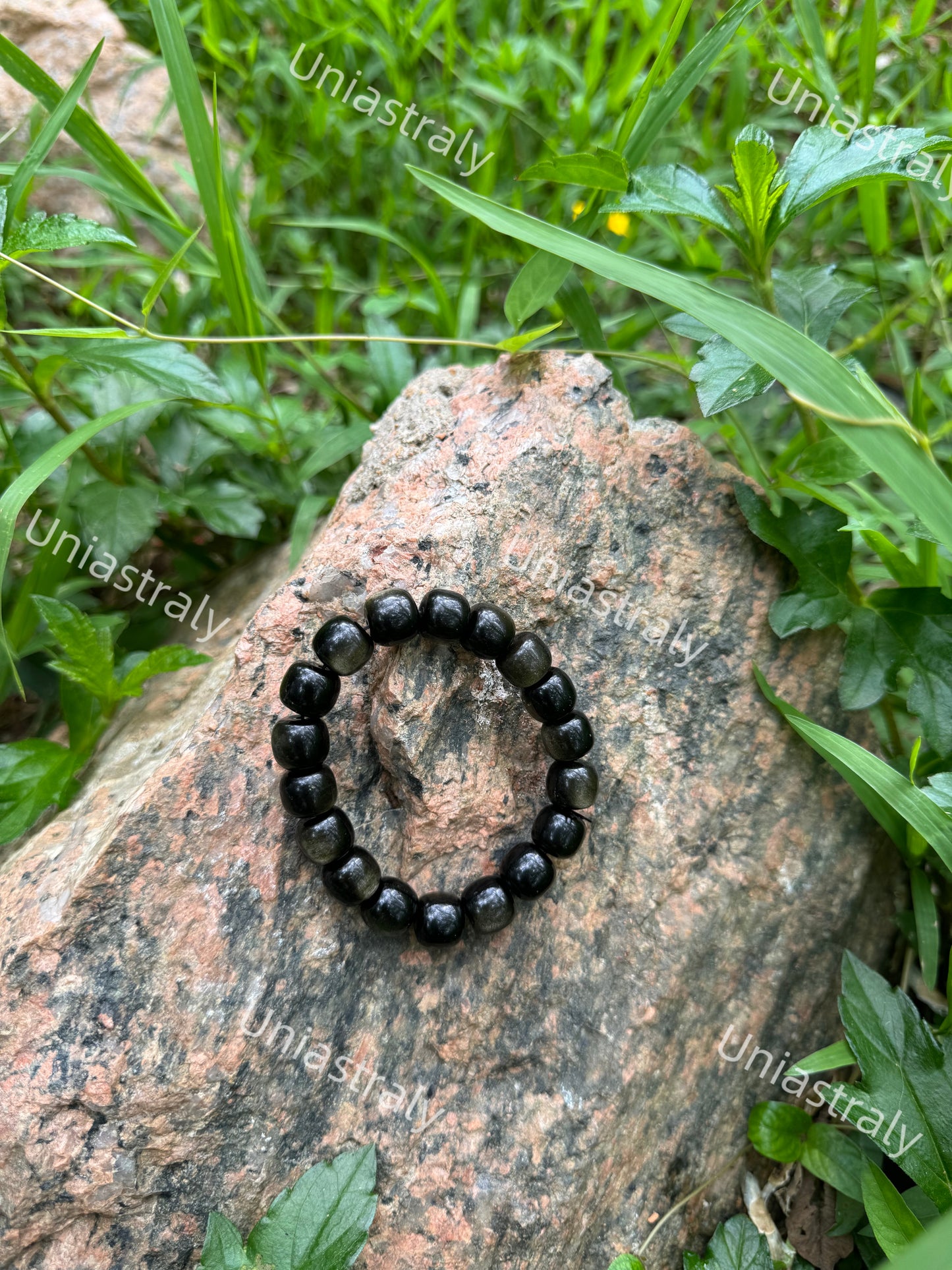 Psychic Shield & Abundance Gold Sheen Obsidian Bracelet