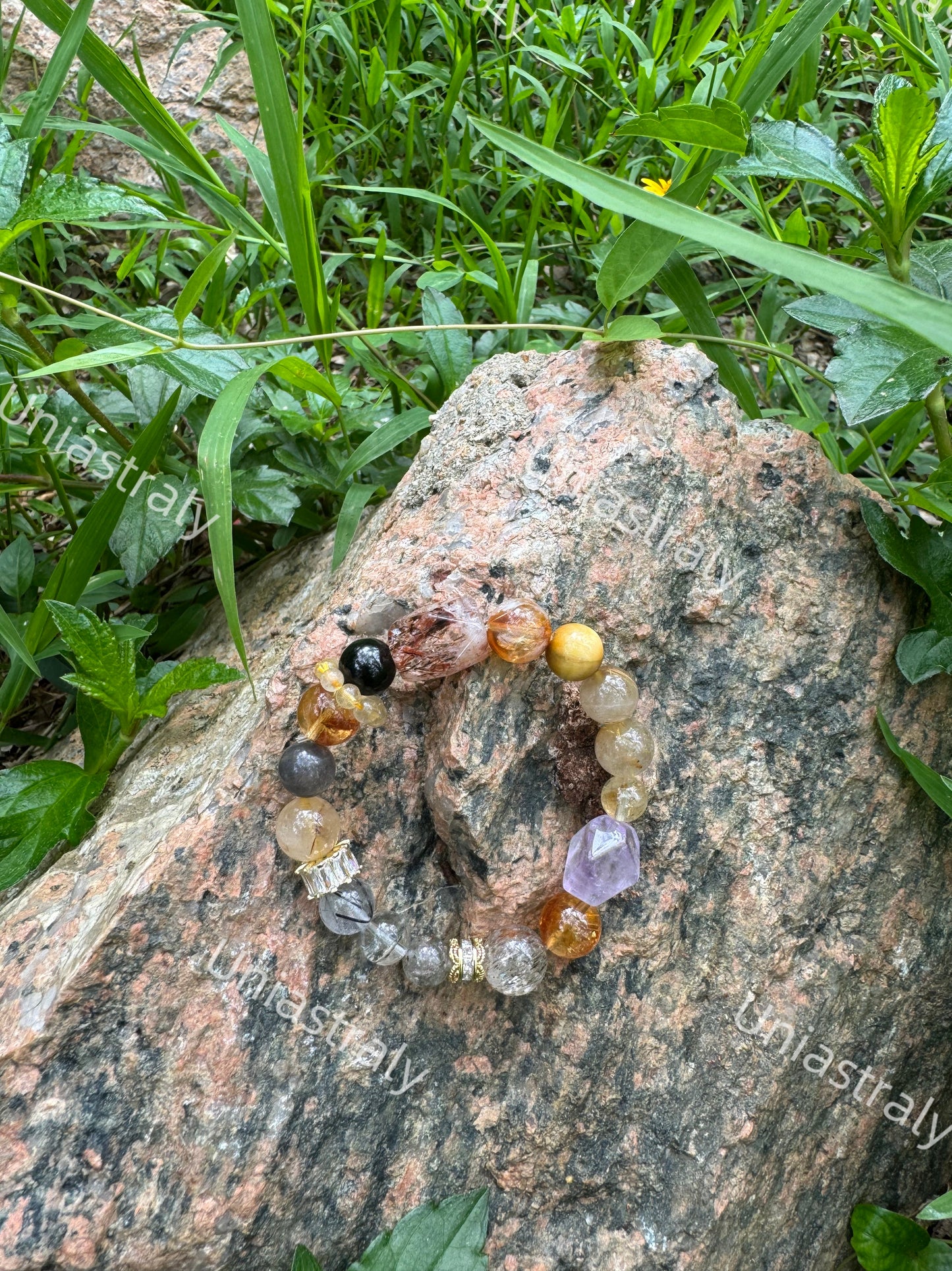 Golden Wealth Generator Citrine & Phantom Quartz Bracelet