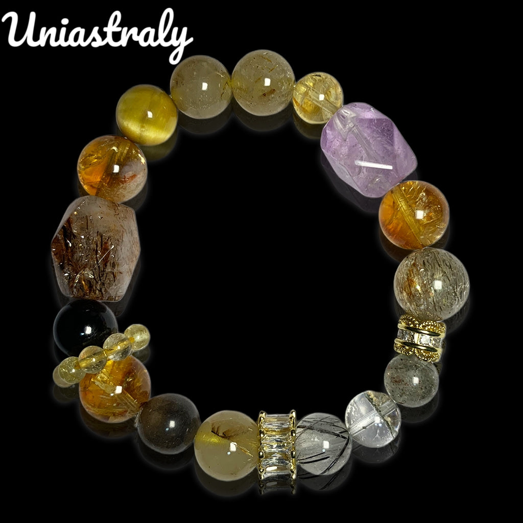 Golden Wealth Generator Citrine & Phantom Quartz Bracelet